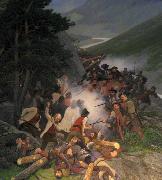 Amaldus Clarin Nielsen Battle of Kringen oil on canvas